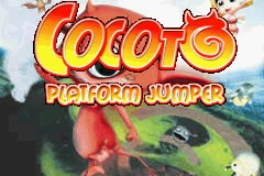 Cocoto Platform Jumper title screen for GameBoy Advance
